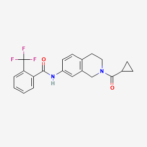 N-(2-(cyclopropanecarbonyl)-1,2,3,4-tetrahydroisoquinolin-7-yl)-2-(trifluoromethyl)benzamide