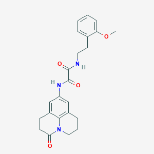 N1-(2-methoxyphenethyl)-N2-(3-oxo-1,2,3,5,6,7-hexahydropyrido[3,2,1-ij]quinolin-9-yl)oxalamide