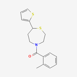 (7-(Thiophen-2-yl)-1,4-thiazepan-4-yl)(o-tolyl)methanone