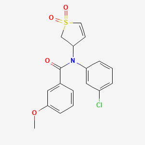 N-(3-chlorophenyl)-N-(1,1-dioxido-2,3-dihydrothiophen-3-yl)-3-methoxybenzamide