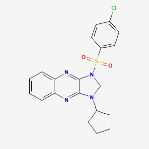 1-((4-chlorophenyl)sulfonyl)-3-cyclopentyl-2,3-dihydro-1H-imidazo[4,5-b]quinoxaline