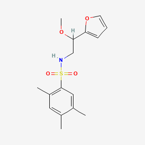molecular formula C16H21NO4S B2773044 N-(2-(furan-2-yl)-2-methoxyethyl)-2,4,5-trimethylbenzenesulfonamide CAS No. 1795088-43-5