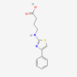 molecular formula C13H14N2O2S B2773046 4-[(4-phenyl-1,3-thiazol-2-yl)amino]butanoic Acid CAS No. 869634-04-8