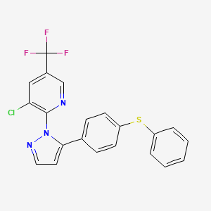 3-chloro-2-{5-[4-(phenylsulfanyl)phenyl]-1H-pyrazol-1-yl}-5-(trifluoromethyl)pyridine