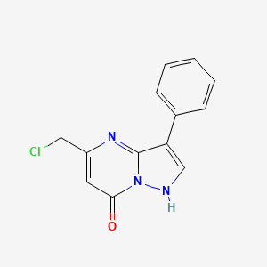 molecular formula C13H10ClN3O B2773054 5-(chloromethyl)-3-phenylpyrazolo[1,5-a]pyrimidin-7(4H)-one CAS No. 1017791-43-3