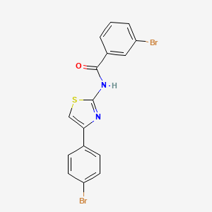 3-bromo-N-[4-(4-bromophenyl)-1,3-thiazol-2-yl]benzamide