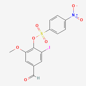 4-Formyl-2-iodo-6-methoxyphenyl 4-nitrobenzenesulfonate
