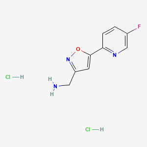 [5-(5-Fluoropyridin-2-yl)-1,2-oxazol-3-yl]methanamine;dihydrochloride