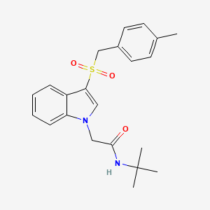 N-(tert-butyl)-2-(3-((4-methylbenzyl)sulfonyl)-1H-indol-1-yl)acetamide