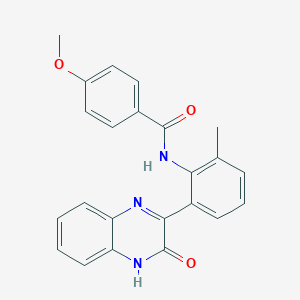B2773068 N-(2-(3-hydroxyquinoxalin-2-yl)-6-methylphenyl)-4-methoxybenzamide CAS No. 1797217-19-6