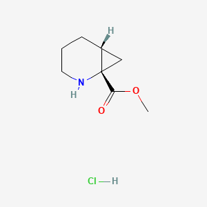 molecular formula C8H14ClNO2 B2773091 Methyl (1S,6R)-2-azabicyclo[4.1.0]heptane-1-carboxylate;hydrochloride CAS No. 2137593-77-0