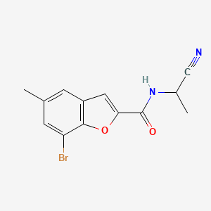 B2773093 7-bromo-N-(1-cyanoethyl)-5-methyl-1-benzofuran-2-carboxamide CAS No. 1797119-95-9