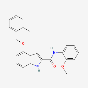 molecular formula C24H22N2O3 B2773096 N-(2-METHOXYPHENYL)-4-[(2-METHYLPHENYL)METHOXY]-1H-INDOLE-2-CARBOXAMIDE CAS No. 1428351-78-3