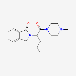 molecular formula C19H27N3O2 B2773109 2-[4-methyl-1-(4-methylpiperazin-1-yl)-1-oxopentan-2-yl]-3H-isoindol-1-one CAS No. 478040-41-4