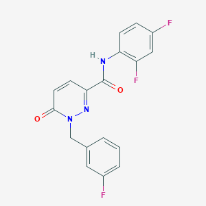 molecular formula C18H12F3N3O2 B2773110 N-(2,4-二氟苯基)-1-(3-氟苯甲基)-6-氧代-1,6-二氢吡啶-3-甲酰胺 CAS No. 1040663-47-5