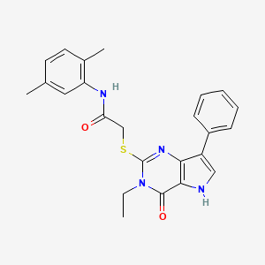 N-(2,5-dimethylphenyl)-2-[(3-ethyl-4-oxo-7-phenyl-4,5-dihydro-3H-pyrrolo[3,2-d]pyrimidin-2-yl)sulfanyl]acetamide