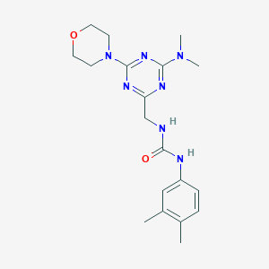 1-((4-(Dimethylamino)-6-morpholino-1,3,5-triazin-2-yl)methyl)-3-(3,4-dimethylphenyl)urea