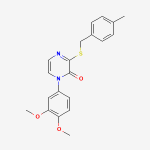 1-(3,4-dimethoxyphenyl)-3-((4-methylbenzyl)thio)pyrazin-2(1H)-one