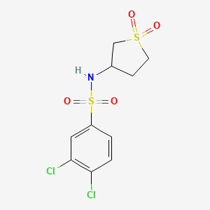 molecular formula C10H11Cl2NO4S2 B2773124 3,4-dichloro-N-(1,1-dioxo-1lambda6-thiolan-3-yl)benzene-1-sulfonamide CAS No. 874788-09-7