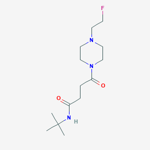 molecular formula C14H26FN3O2 B2773125 N-tert-butyl-4-[4-(2-fluoroethyl)piperazin-1-yl]-4-oxobutanamide CAS No. 2034290-55-4