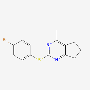 2-[(4-bromophenyl)sulfanyl]-4-methyl-6,7-dihydro-5H-cyclopenta[d]pyrimidine