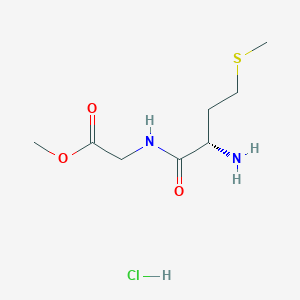 molecular formula C8H17ClN2O3S B2773128 methyl 2-[(2S)-2-amino-4-(methylsulfanyl)butanamido]acetate hydrochloride CAS No. 58173-47-0