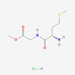 molecular formula C8H17ClN2O3S B2773128 Methyl 2-[[(2S)-2-amino-4-methylsulfanylbutanoyl]amino]acetate;hydrochloride CAS No. 58173-47-0