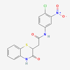 N-(4-chloro-3-nitrophenyl)-2-(3-oxo-3,4-dihydro-2H-1,4-benzothiazin-2-yl)acetamide