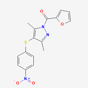 [3,5-Dimethyl-4-(4-nitro-phenylsulfanyl)-pyrazol-1-yl]-furan-2-yl-methanone