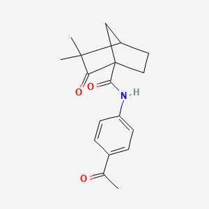 N-(4-acetylphenyl)-3,3-dimethyl-2-oxobicyclo[2.2.1]heptane-1-carboxamide