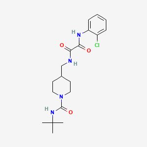 molecular formula C19H27ClN4O3 B2773179 N-{[1-(tert-butylcarbamoyl)piperidin-4-yl]methyl}-N'-(2-chlorophenyl)ethanediamide CAS No. 1234981-82-8
