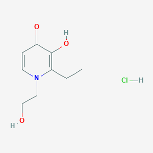 molecular formula C9H14ClNO3 B2773185 2-ethyl-3-hydroxy-1-(2-hydroxyethyl)pyridin-4(1H)-one hydrochloride CAS No. 150630-48-1