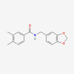 molecular formula C17H17NO3 B2773188 N-(1,3-benzodioxol-5-ylmethyl)-3,4-dimethylbenzamide CAS No. 349618-67-3