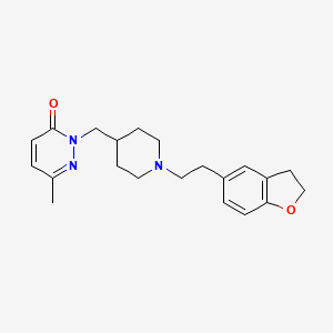 molecular formula C21H27N3O2 B2773190 2-({1-[2-(2,3-二氢-1-苯并呋喃-5-基)乙基]哌啶-4-基甲基)-6-甲基-2,3-二氢嘧啶-3-酮 CAS No. 2097926-14-0
