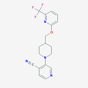 3-[4-[[6-(Trifluoromethyl)pyridin-2-yl]oxymethyl]piperidin-1-yl]pyridine-4-carbonitrile