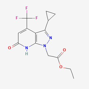 ethyl [3-cyclopropyl-6-oxo-4-(trifluoromethyl)-6,7-dihydro-1H-pyrazolo[3,4-b]pyridin-1-yl]acetate