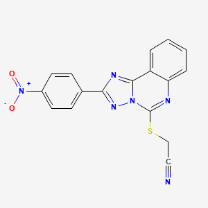 {[2-(4-Nitrophenyl)[1,2,4]triazolo[1,5-c]quinazolin-5-yl]thio}acetonitrile