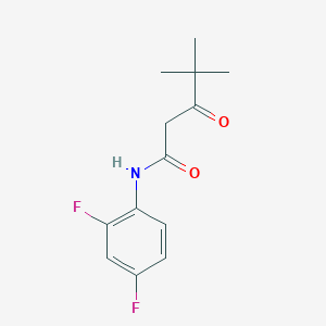 molecular formula C13H15F2NO2 B2773211 N-(2,4-difluorophenyl)-4,4-dimethyl-3-oxopentanamide CAS No. 497059-96-8