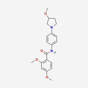 2,4-dimethoxy-N-(4-(3-methoxypyrrolidin-1-yl)phenyl)benzamide