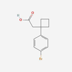 2-[1-(4-Bromophenyl)cyclobutyl]acetic acid