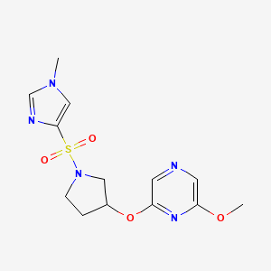 2-methoxy-6-((1-((1-methyl-1H-imidazol-4-yl)sulfonyl)pyrrolidin-3-yl)oxy)pyrazine