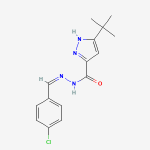 (Z)-3-(tert-butyl)-N'-(4-chlorobenzylidene)-1H-pyrazole-5-carbohydrazide