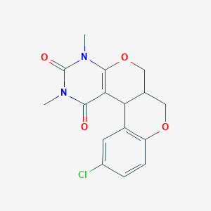 11-chloro-2,4-dimethyl-4,6a,7,12b-tetrahydro-1H,6H-chromeno[4',3':4,5]pyrano[2,3-d]pyrimidine-1,3(2H)-dione