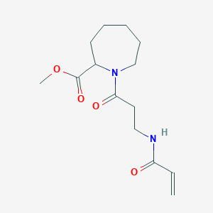 B2773221 Methyl 1-[3-(prop-2-enoylamino)propanoyl]azepane-2-carboxylate CAS No. 2361660-02-6