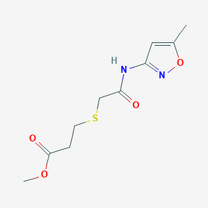Methyl 3-((2-((5-methylisoxazol-3-yl)amino)-2-oxoethyl)thio)propanoate