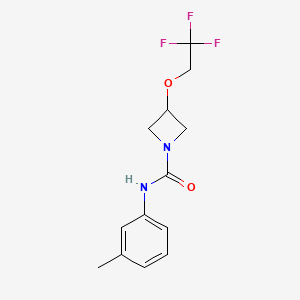 molecular formula C13H15F3N2O2 B2773225 N-(3-methylphenyl)-3-(2,2,2-trifluoroethoxy)azetidine-1-carboxamide CAS No. 2309313-55-9