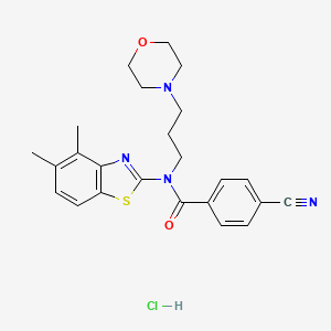 4-cyano-N-(4,5-dimethylbenzo[d]thiazol-2-yl)-N-(3-morpholinopropyl)benzamide hydrochloride