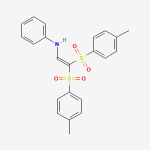 N-{2,2-bis[(4-methylphenyl)sulfonyl]ethenyl}aniline