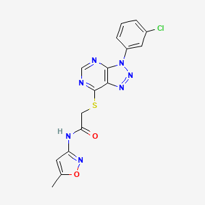 2-((3-(3-chlorophenyl)-3H-[1,2,3]triazolo[4,5-d]pyrimidin-7-yl)thio)-N-(5-methylisoxazol-3-yl)acetamide