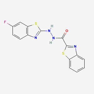 B2773231 N'-(6-fluoro-1,3-benzothiazol-2-yl)-1,3-benzothiazole-2-carbohydrazide CAS No. 851980-06-8